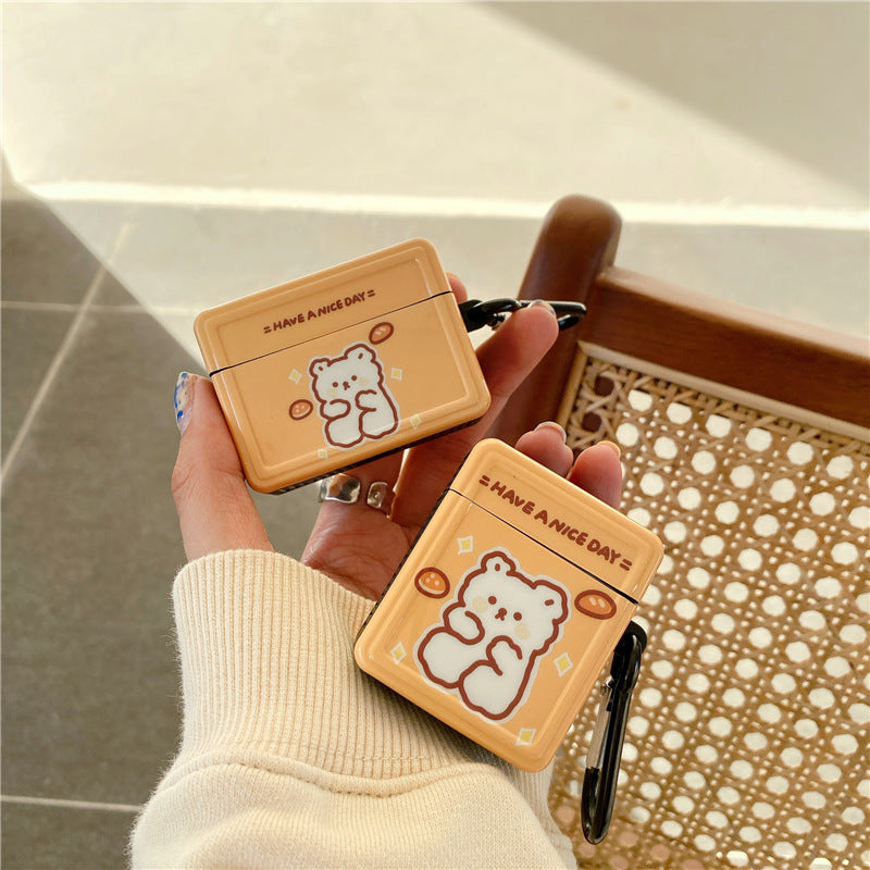 Compatible with Apple, Cute Cartoon Lovely Bear Case For Apple AirPods 2 1 Pro