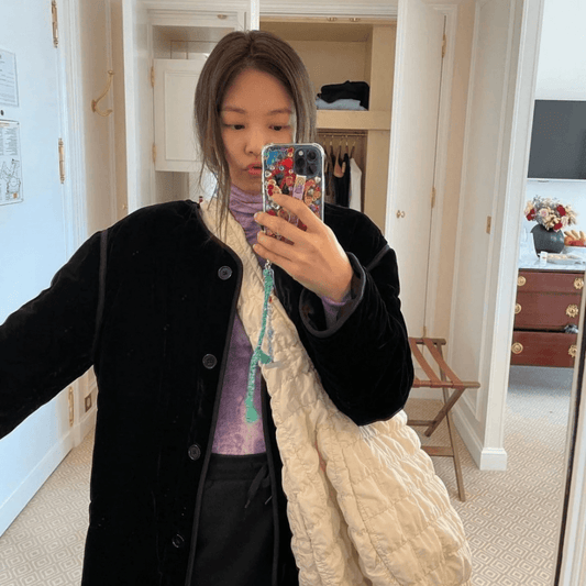 COS 绗缝超大单肩包 灰白色