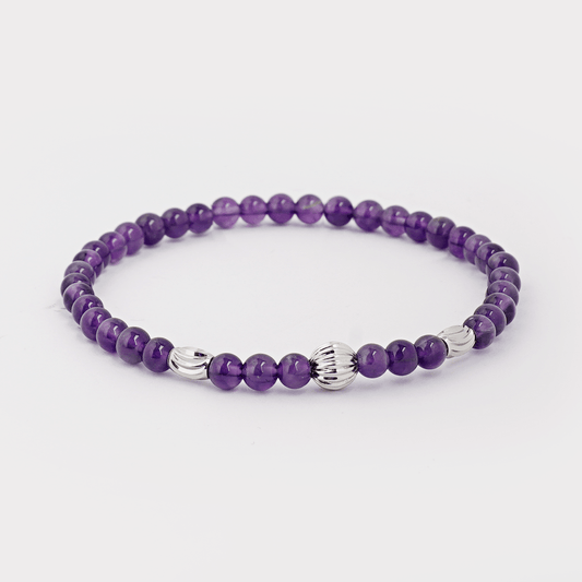 Delixir Thin Amethyst Natural Stone Bracelet