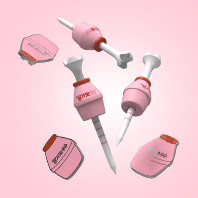 BINGGRAE BANANA MILK GOLF TEE PLACE SET (GOLF TEE + BALL MARKER)