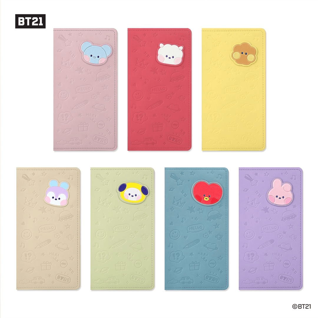 BT21 Minini Leather Patch Passport Cover L size