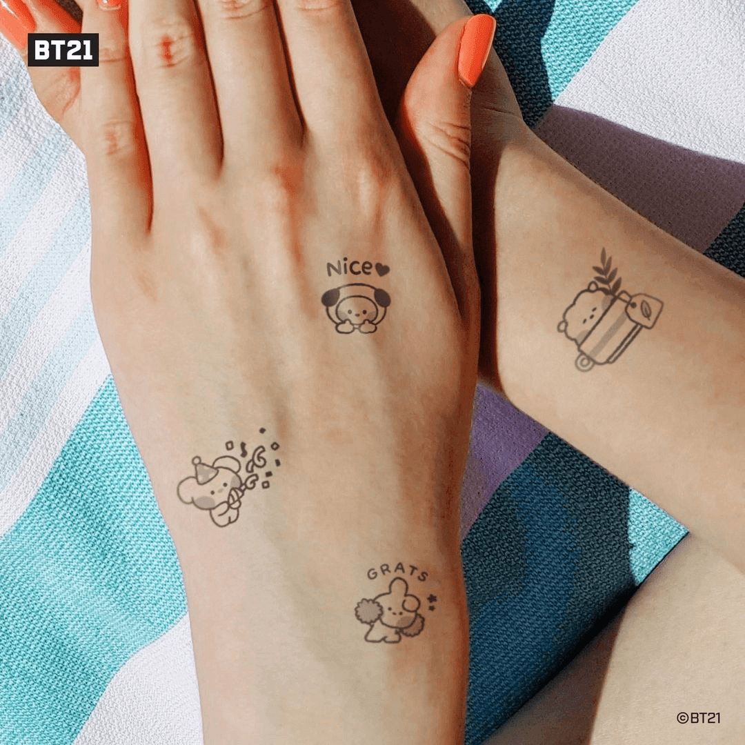 Monopoly BT21 Minini Temporary Tattoo Stickers