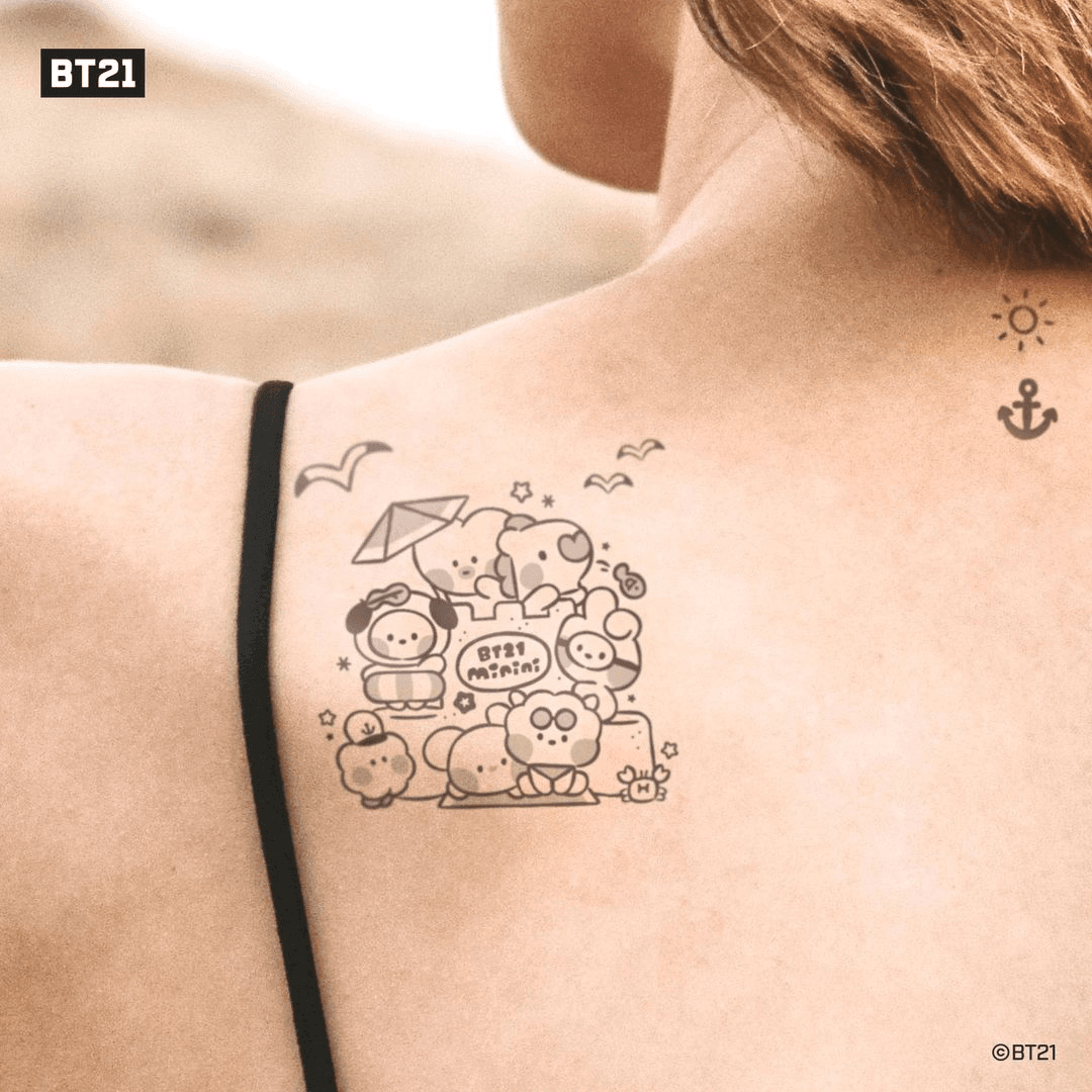 Monopoly BT21 Minini Temporary Tattoo Stickers