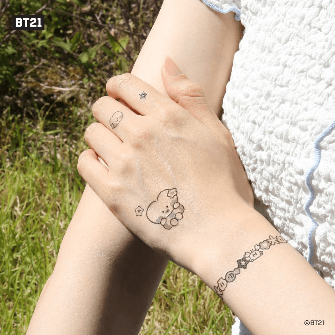 Monopoly BT21 Minini Temporary Tattoo Stickers