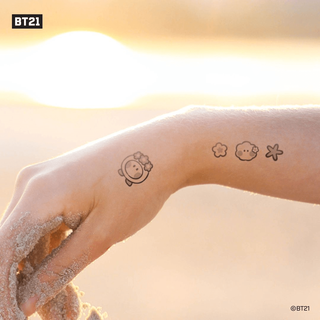 Monopoly BT21 Minini Temporary Tattoo Stickers