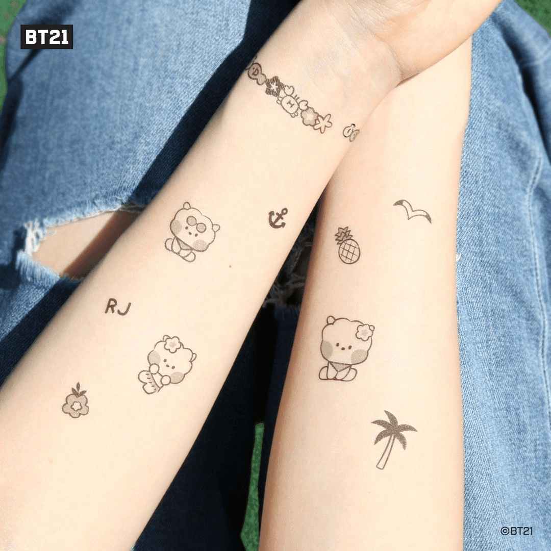 Monopoly BT21 Minini Temporary Tattoo Stickers