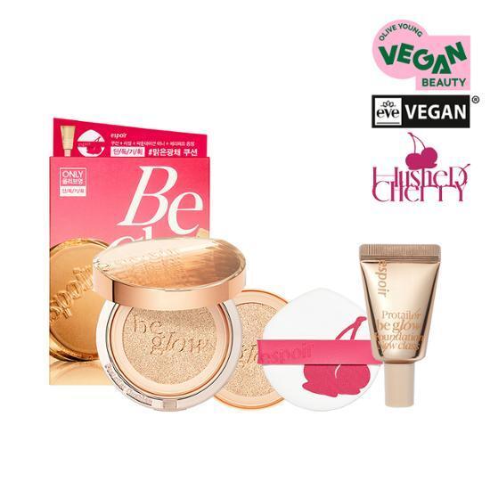 【冬季精选!】Espoir Bigelow 新系列气垫独家套餐(主产品+替换装+樱桃粉扑+Bigelow 粉底液 7ml)