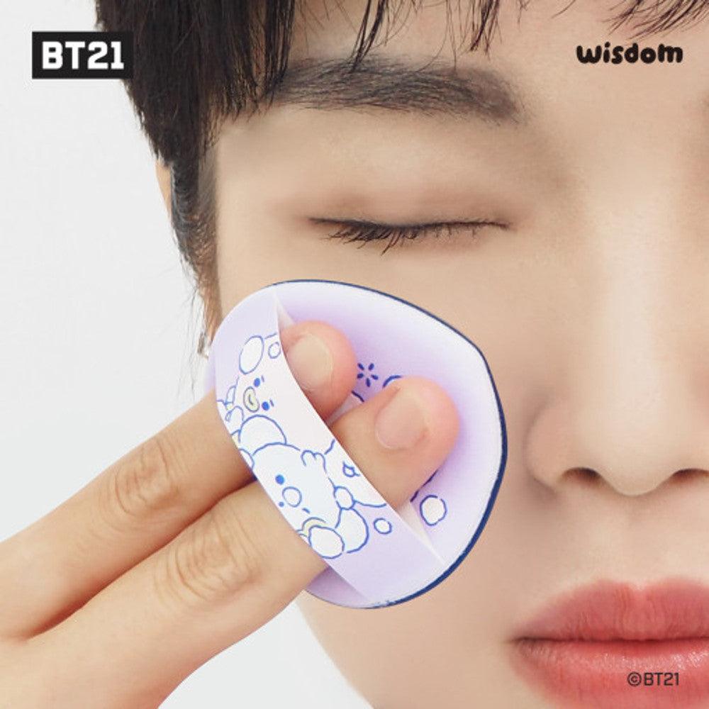 BT21 Purple Waterdrop Cushion Puff 3-piece set