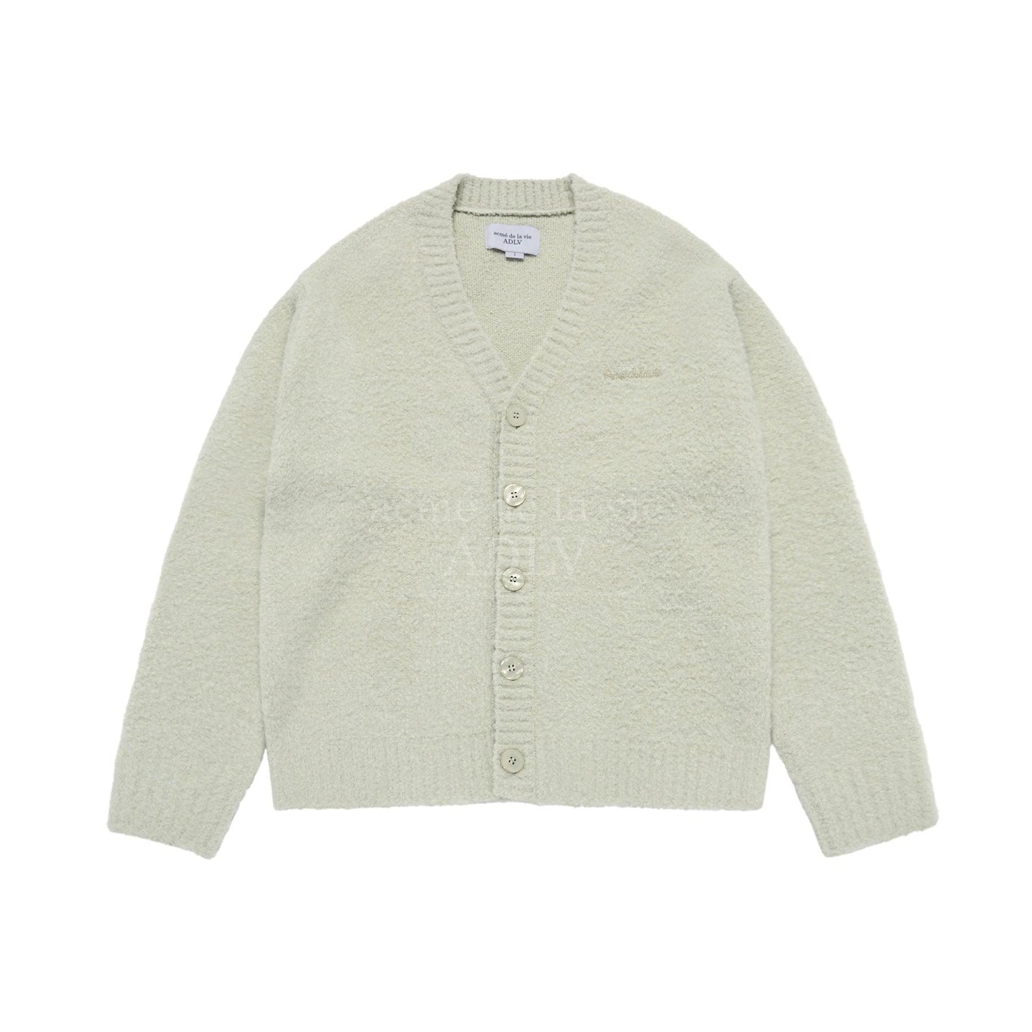 V NECK BOUCLE CARDIGAN