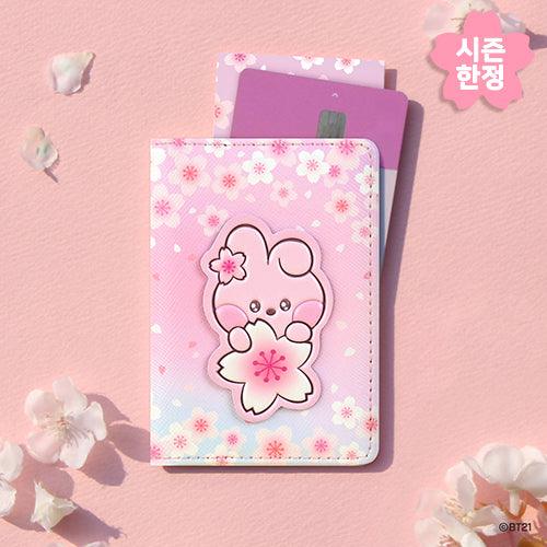 Monopoly BT21 Leather Patch Card Case – Cherry Blossom