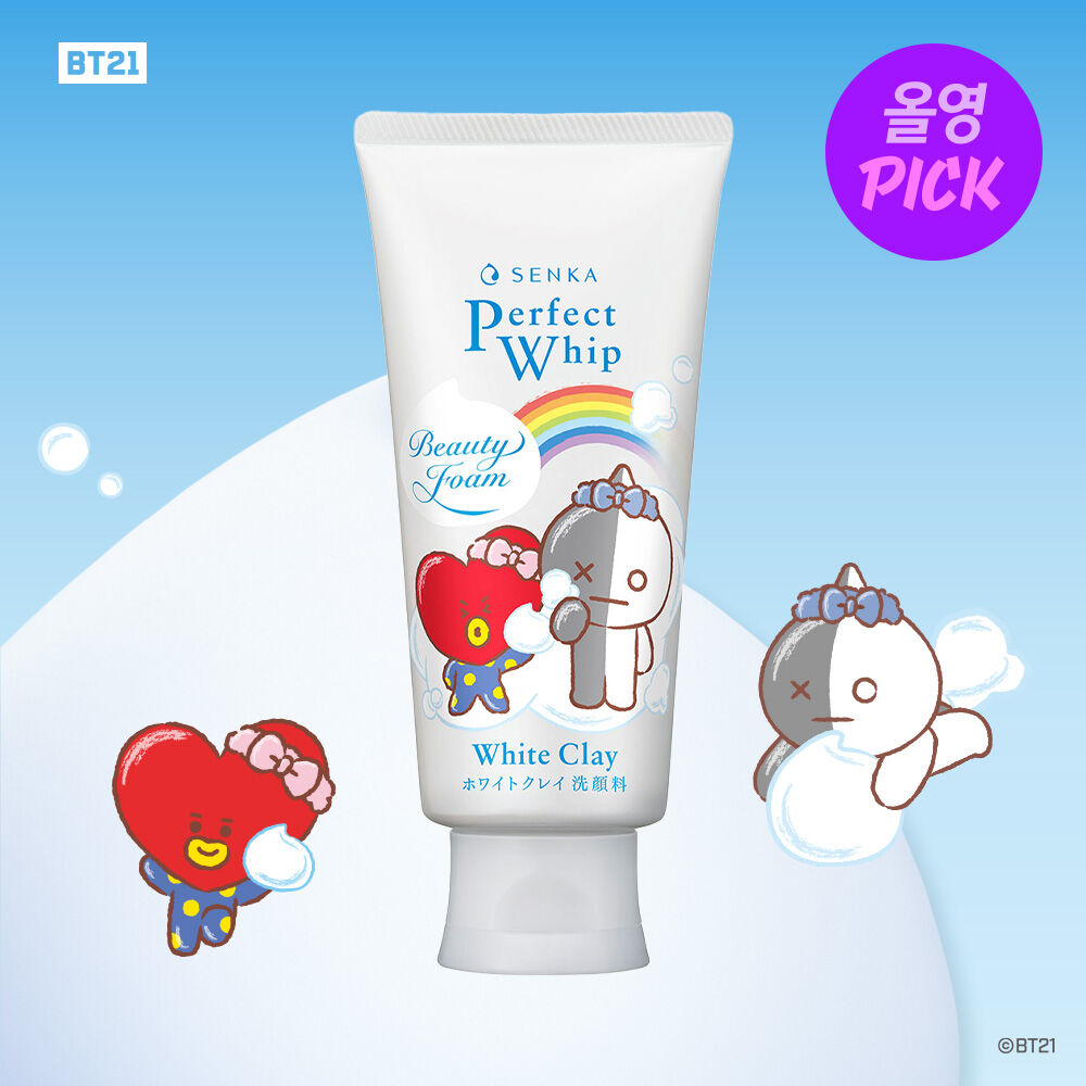Senka x BT21 Perfect Whip White Clay 120g
