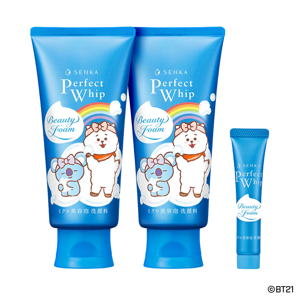 Senka x BT21 Perfect Whip face Wash 120g+ 1g face wash