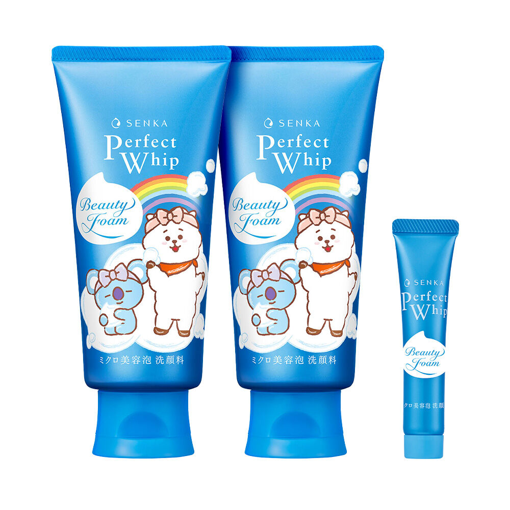 Senka x BT21 Perfect Whip face Wash 120g+ 1g face wash