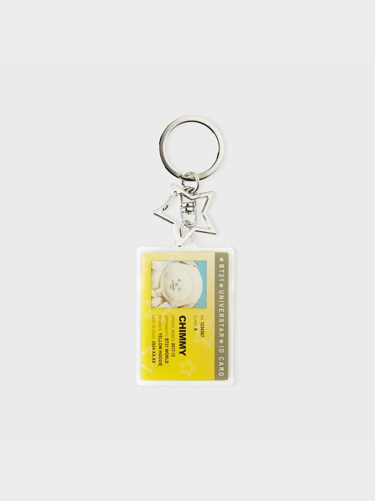 Line Friends BT21 Silver Edition ID Card Acrylic Keyring