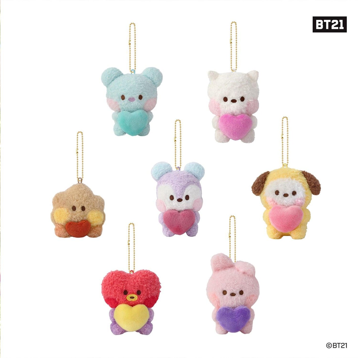 BT21 Minini Doll Keyring Heart