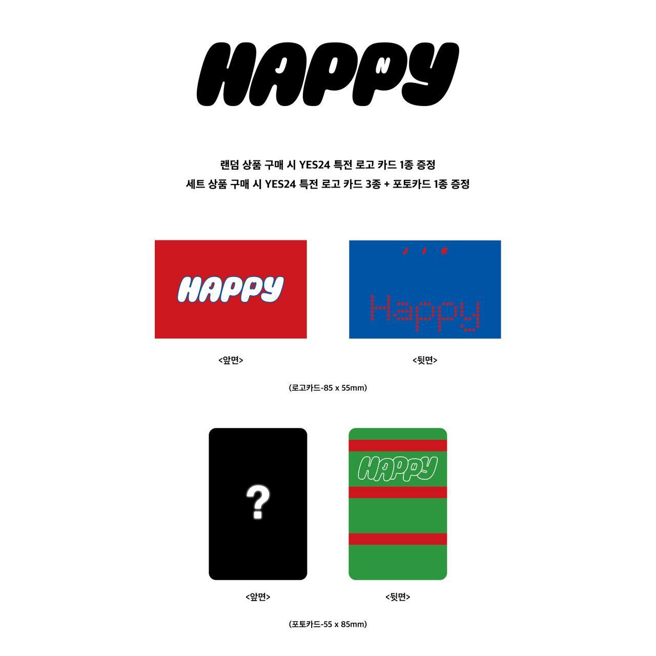 Jin Solo Album Happy (Kr Retailer Pobs)