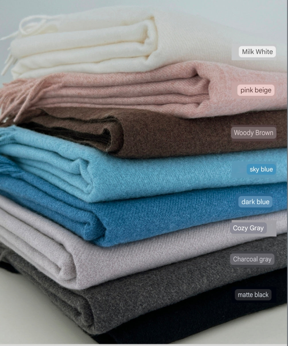 【免费刺绣】柔软基础款字母围巾