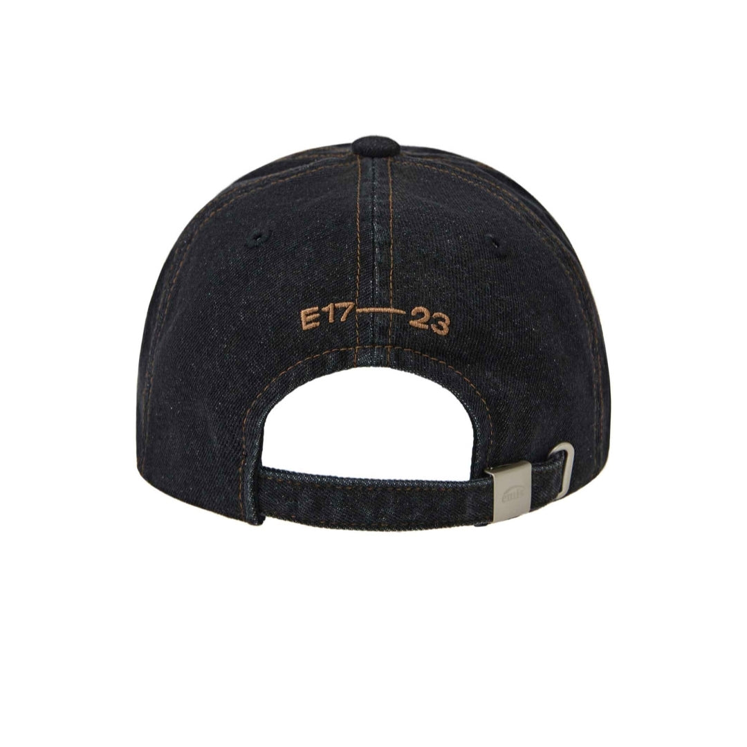 WASHED DENIM BALL CAP-GRAY/BLACK