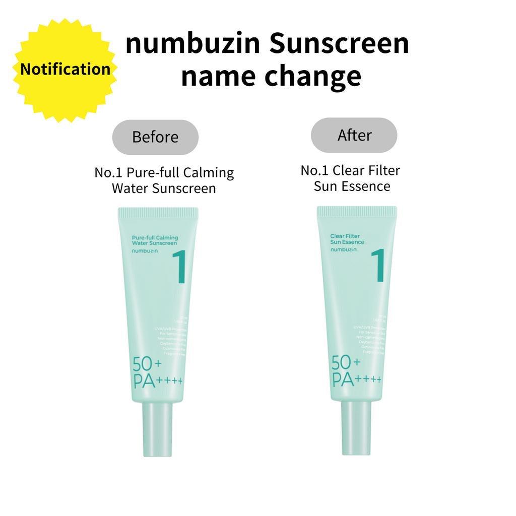 NUMBUZIN Number 1 Clear Filter Sun Essence SPF50+ PA++++