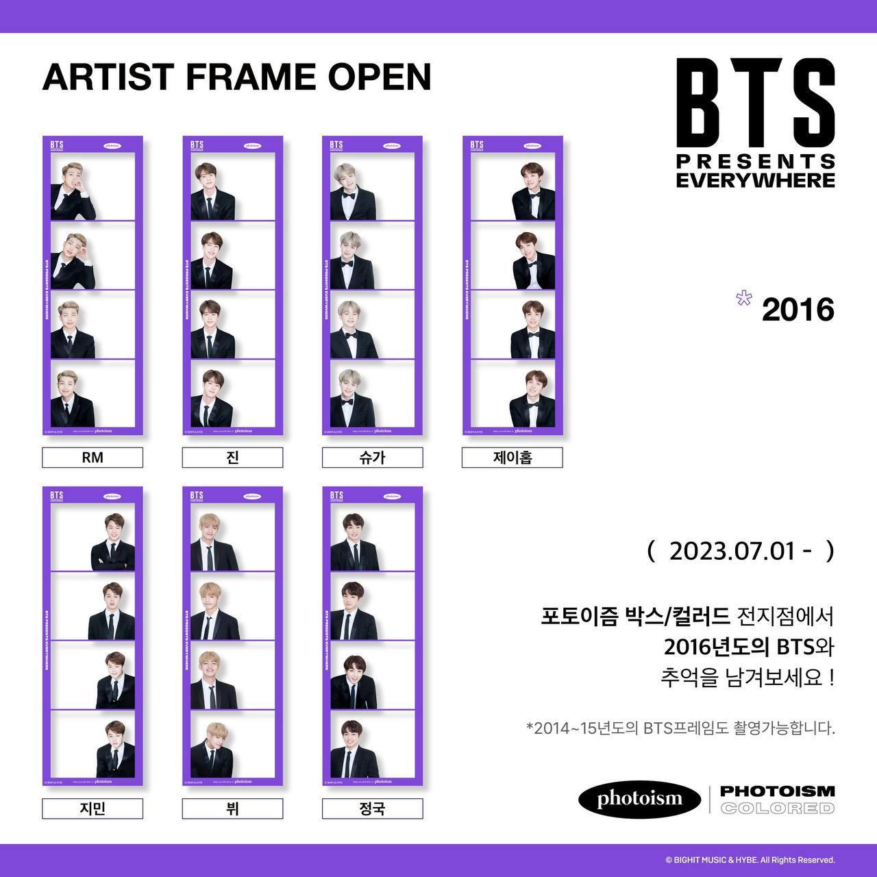 BTS Photoism 4cut photo 2014~2023 Ver. / In the Seom Ver.