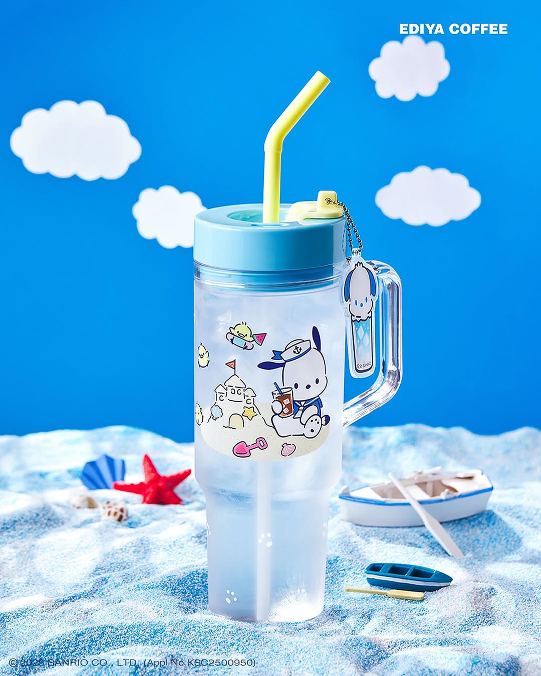 Sanrio x Ediya Coffee Pochaco Giant Cold Cup 1.2L