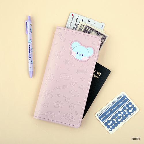 BT21 Minini Leather Patch Passport Cover L size