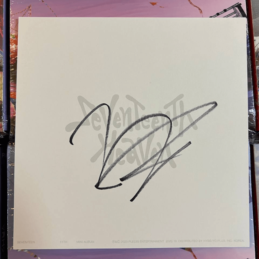 SEVENTEEN Heaven Authentic Signed Postcard (no albums included)