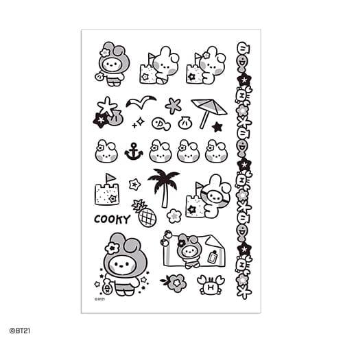 Monopoly BT21 Minini Temporary Tattoo Stickers
