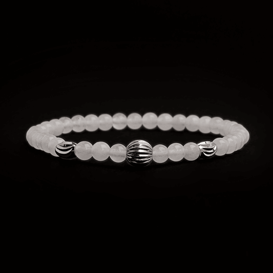 Delixir Thin White Jade Natural Stone Layered Bracelet Pre Order