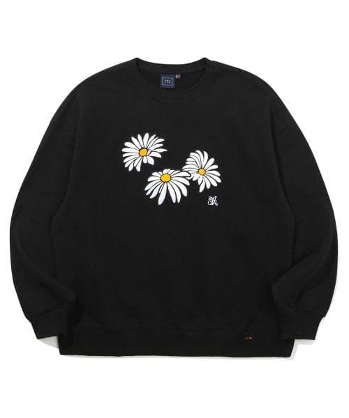 Zerobaseone 系列 TRIPLE DAISY CREWNECK_BLACK + 1 张随机照片卡