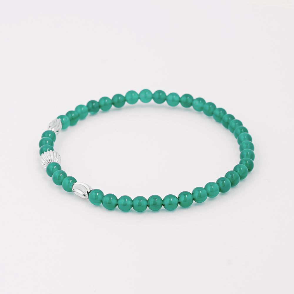 Delixir 薄绿玛瑙天然石手链