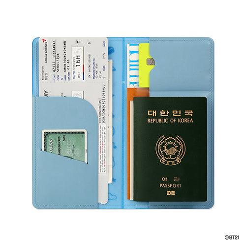 BT21 Minini Leather Patch Passport Cover L size