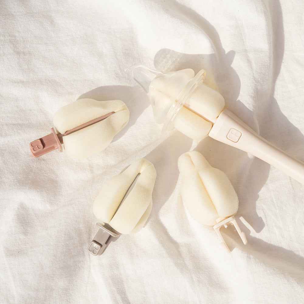 MOTHER-K Refillable Sponge Nipple Cleaning Brush Refill 3P