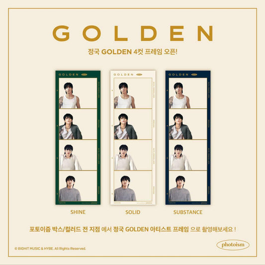 BTS Photoism 4cut 照片 2023 Jungkook Golden Ver.