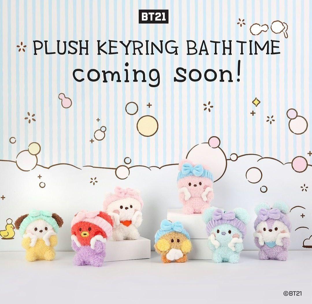 BT21 Minini Plush Keyring - Bath Time