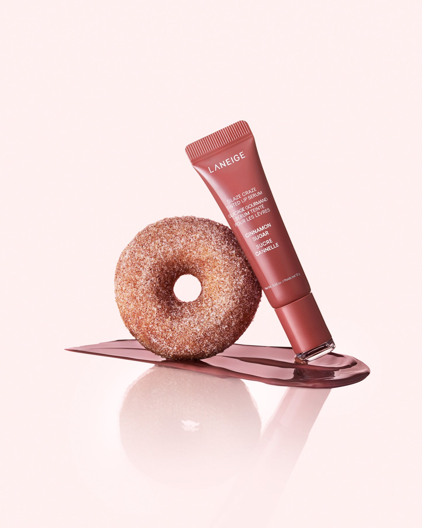 Laneige Glaze Craze Tinted Lip Serum 12g (1+1)+ Laneige Donut Lip Serum 12g*2+ Tint Holder Keyring