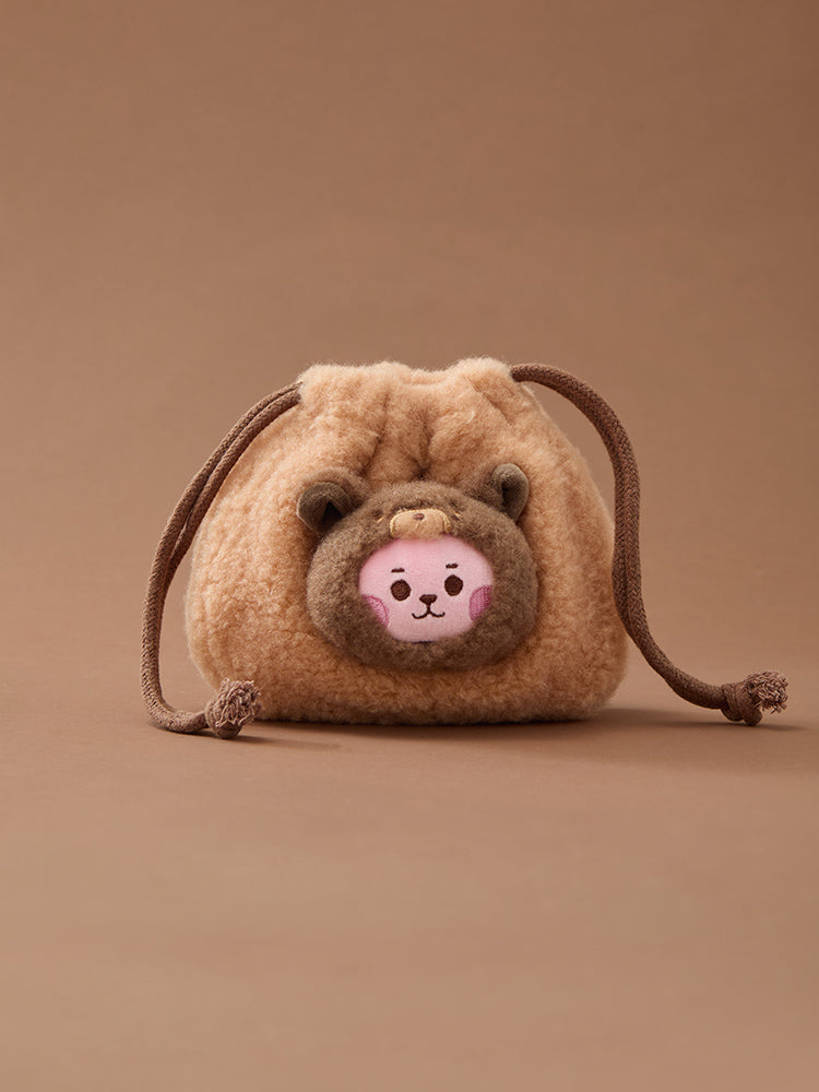 BT21 More Fluffy Face Doll String Pouch