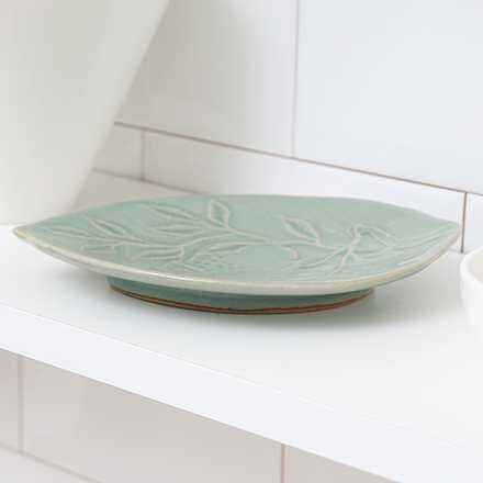 MU:DS Celadon tea plate_Persimmon (+Munch's Bag)