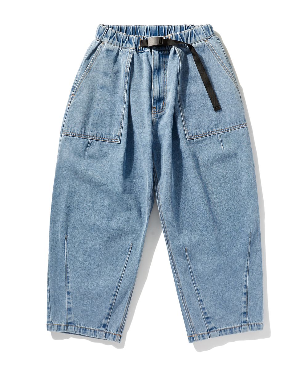 Washed Fatigue Balloon Denim Pants