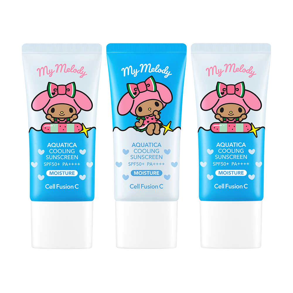 Cell Fusion x My Melody Aquatica Cooling Sunscreen 35ml 1+1+1 (+Summer Towel)