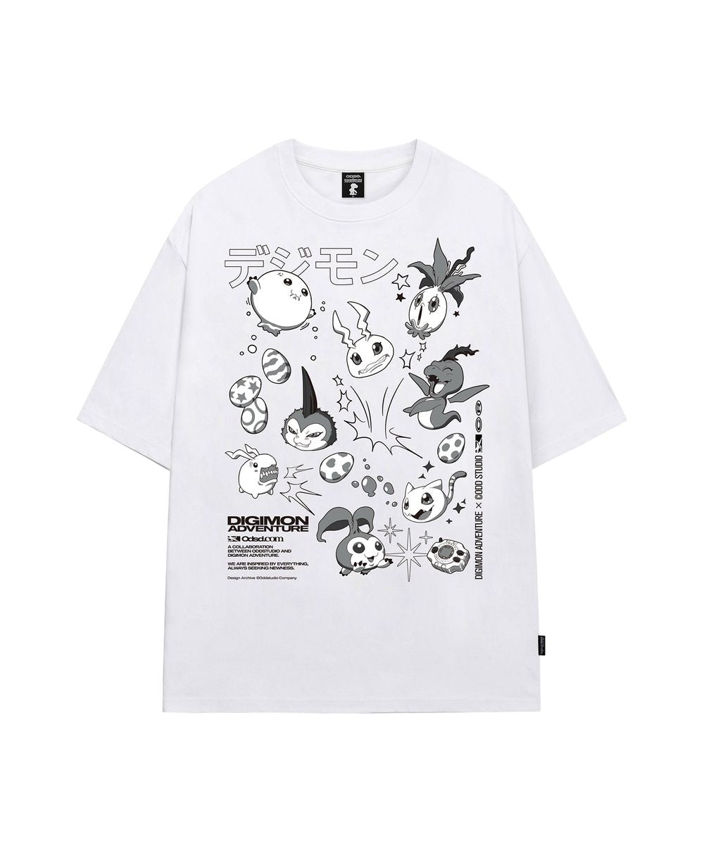 【数码宝贝大冒险】幼年期Ⅱ数码宝贝宽松T恤