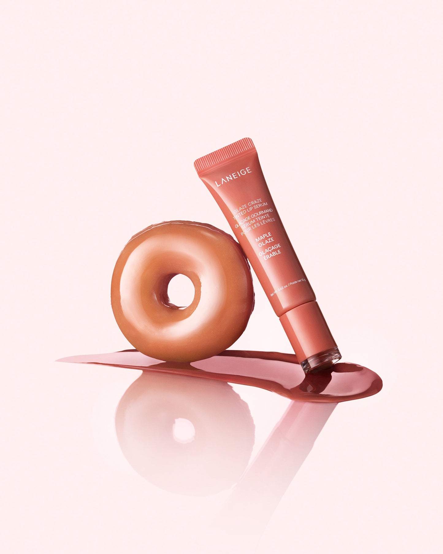 Laneige Glaze Craze Tinted Lip Serum 12g (1+1)+ Laneige Donut Lip Serum 12g*2+ Tint Holder Keyring