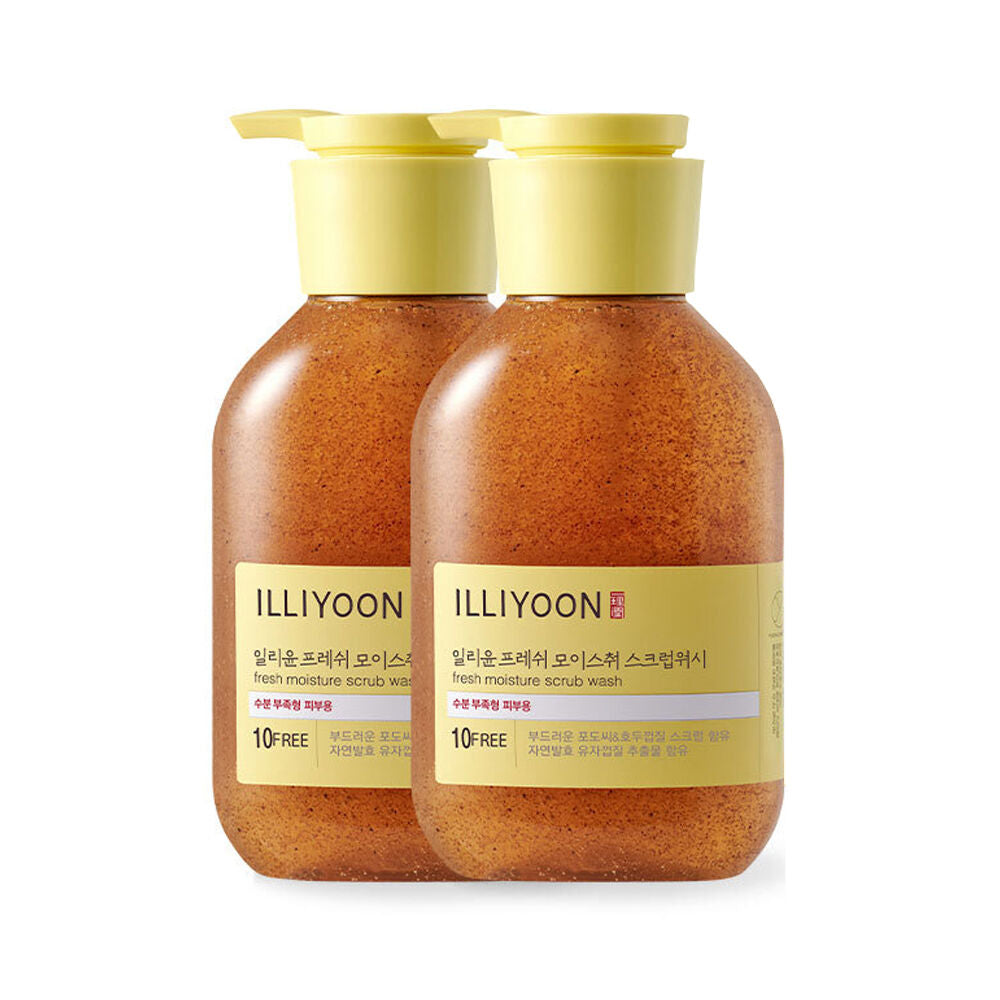 Illiyoon Fresh Moisture Scrub Wash 400ML*2+ Hello Kitty Hair Clip