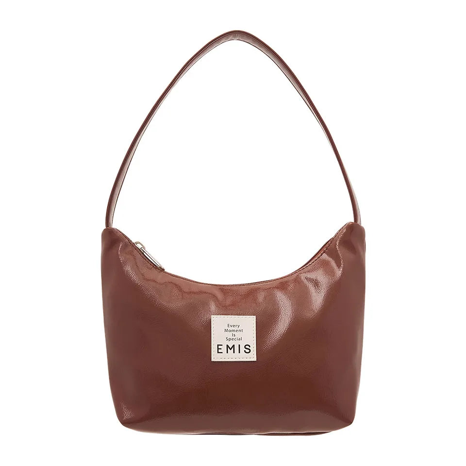 EMIS NEW ENAMEL HOBO BAG