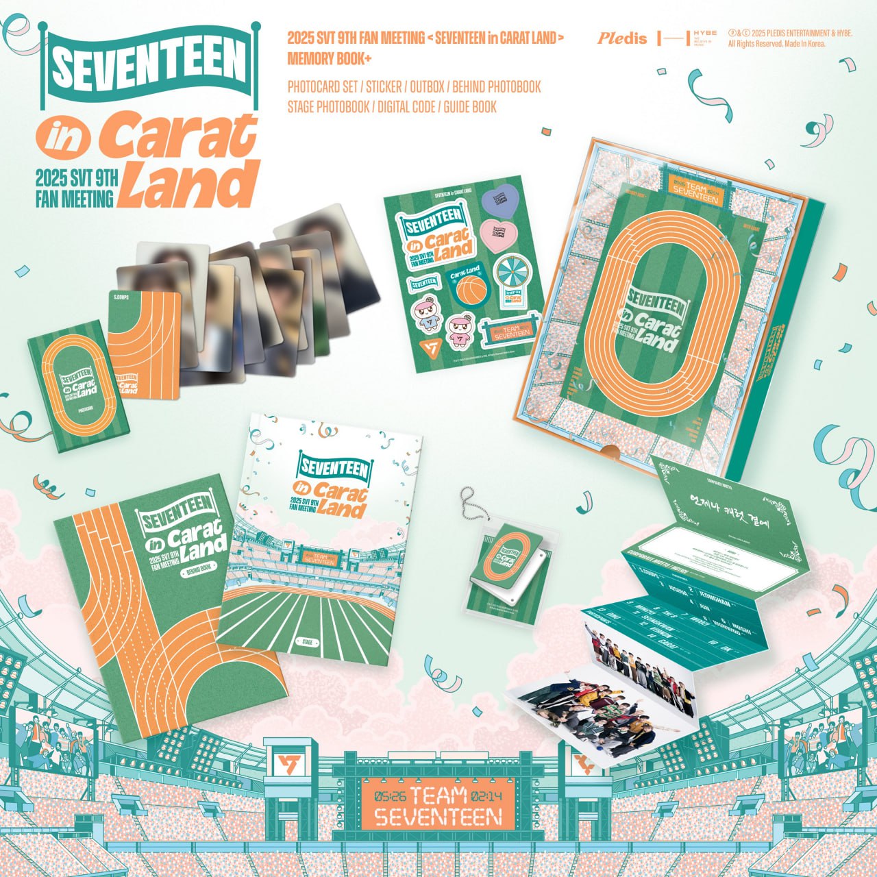 SEVENTEEN 2025 SVT 9TH FAN MEETING <SEVENTEEN IN CARAT LAND> + MEMORY BOOK [Pre Order