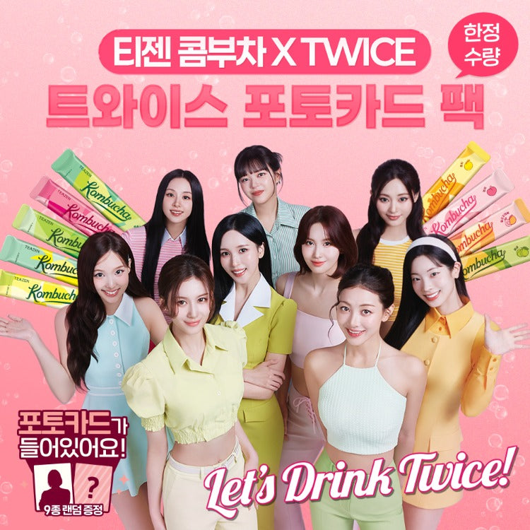 teazen twice 9枚　フォトカード Teazen Kombucha X TWICE Package 30 Sticks 1 Box+ 1 photocard (1