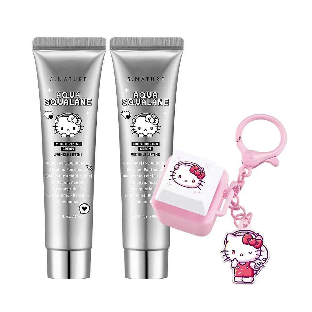 S.Nature Aqua Squalane Moisturizing Cream 60ml Double Set (+Hello Kitty Keycap Keyring)