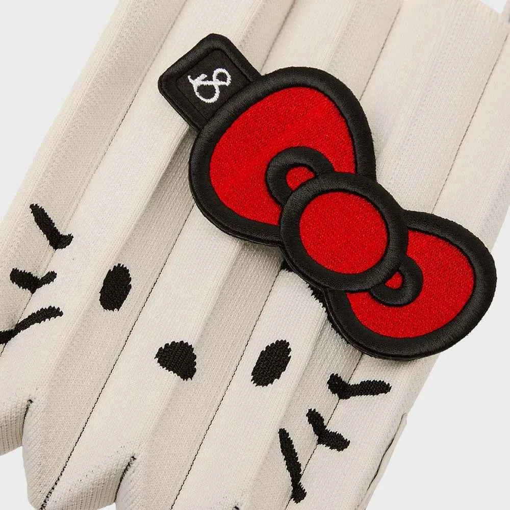 (Joseph&stacy)Lucky Hello Kitty Ribbon Embroidery Wappen Red