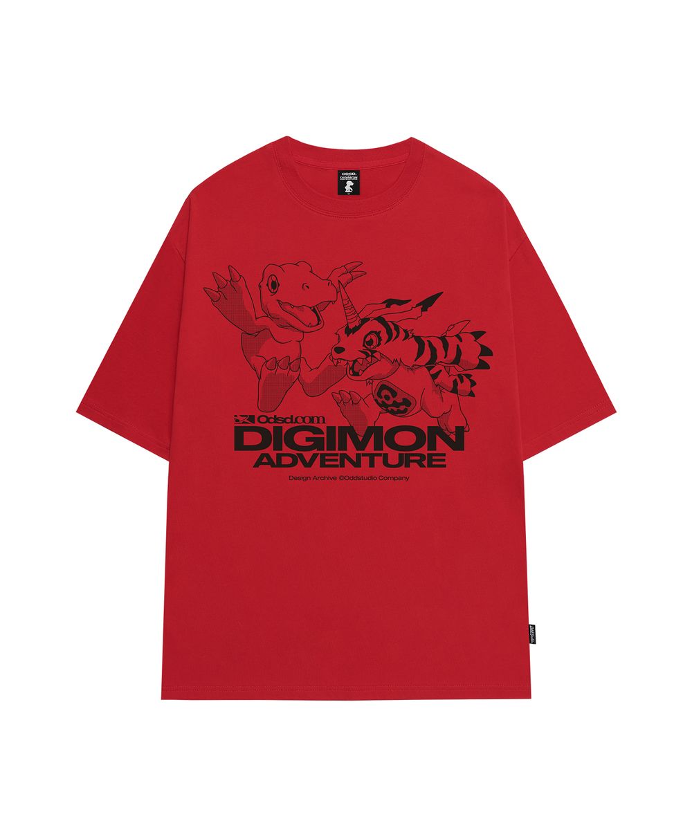 【数码宝贝大冒险】亚古兽&加布兽宽松T恤