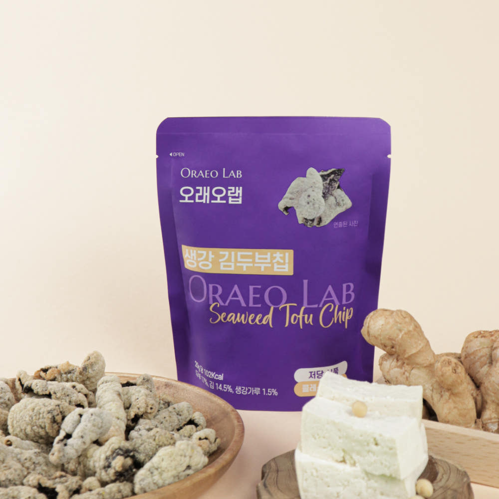 Oraeo Lab Seaweed Tofu chips,3 Types, 20g (1 Pack)